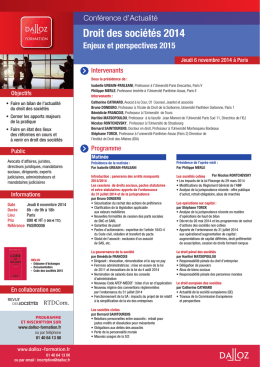 Programme en PDF - Dalloz Formation