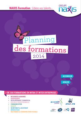Planning des formations 2014