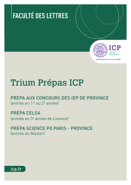Trium Prépas ICP - Institut Catholique de Paris