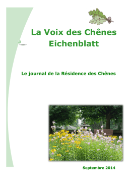 Septembre 2014 - Résidence des Chênes