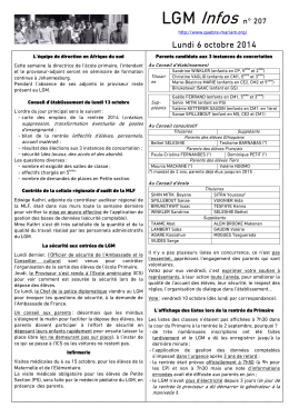 LGM Infos n° 207 - Lycée Guebré