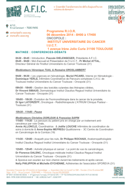 programme a.f.i.c.r.i.o.r. toulouse 2014