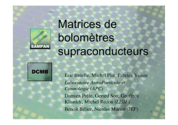 Matrices de bolomètres supraconducteurs - CCT