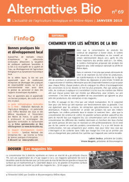 T&eacute;l&eacute;charger Alternatives Bio n&deg;69 - Janvier 2015