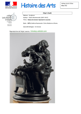 Giulio Monteverde (1837-‐1917) Titre : Statue de Jenner inj