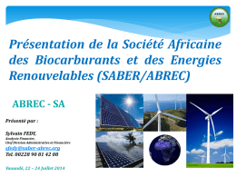 3.1 Présentation de la Société Africaine des Biocarburants et