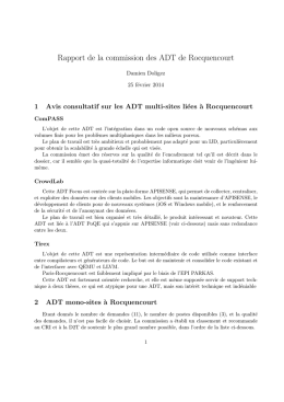 Rapport de la commission des ADT de Rocquencourt