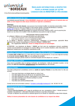 A lire - Apoflux - Université de Bordeaux