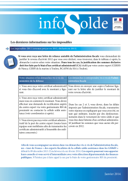 Bulletin Info Solde janvier 2014