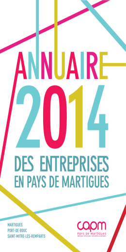 Annuaire 2014 des entreprises en Pays de Martigues