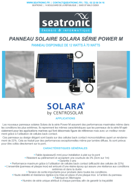 PANNEAU SOLAIRE SOLARA SÉRIE POWER M
