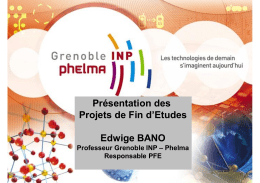 Presentation PFE 2014-2015 - Grenoble INP