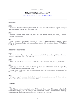 Bibliographie 2014 - Université Rennes 2