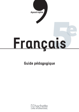 Guide pédagogique - Hachette Livre International