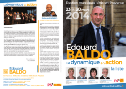 la liste - Edouard BALDO 2014