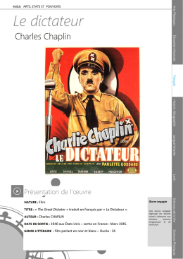 Le dictateur - Collège Les Deux Canons