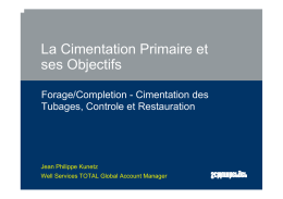 IFP Cimentation Primaire Level 1