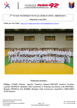 3 ème stage technique de ne waza judo jujitsu « bresilien