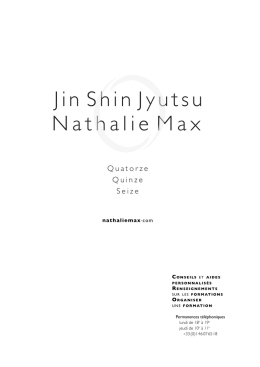Jin Shin Jyutsu Nathalie Max