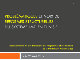 Problématiques et voix de réformes structurelles du système LMD K