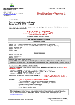 M16 et M17 - 25 Octobre 2014 - Comité de Bretagne de rugby