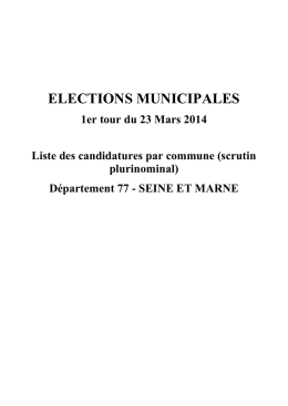 Etat des candidatures arrdt Provins communes -1000 - Seine-et