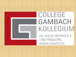 Gymnase - Collège de Gambach Fribourg