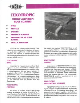 TEXOTROPIC - Texas Refinery Corp