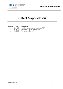 Documentation application SafeQ 5