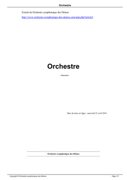 Orchestre symphonique des Dômes