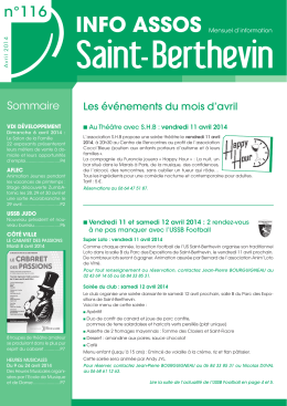 Bulletin des Associations N°116 - Saint