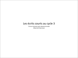 Ecrits courts au cycle 3.key