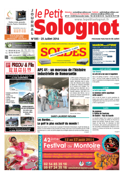 Télécharger Le Petit Solognot n°593 au format PDF