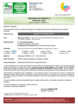 Trophee de France 4 FL 15.11.14 - Comité Dauphiné Savoie de
