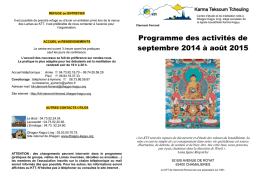 Programme - KTT de Clermont Ferrand