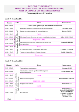 Programme - Faculté de Médecine Paris-Sud