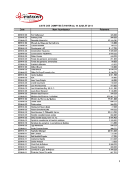 Liste des comptes au 14 juillet 2014