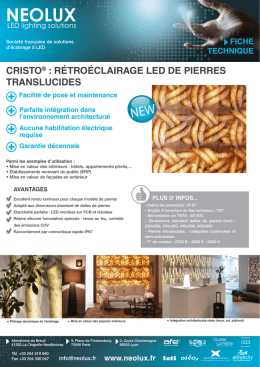 cristo® : rétroéclairage led de pierres translucides