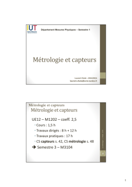 Cours - Métrologie (MP)