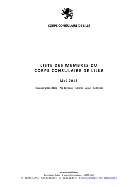 liste des membres du corps consulaire de lille