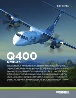 Fiche Technique Q400 NextGen - Press.CommercialAircraft