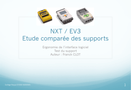 Comparatif NXT / EV3