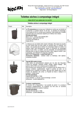 Toilettes sèches à compostage intégré