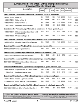 (LTO) Limited Time Offer / Offres &agrave; temps limit&eacute;