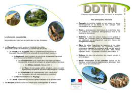 Plaquette de présentation de la DDTM des Landes