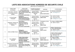 Liste des associations agréées de sécurité civile