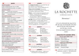 bulletin du 23 novembre - La Rochette, Eglise évangélique libre