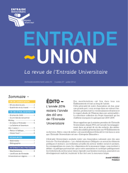 Entraide Union N37 - Entraide Universitaire