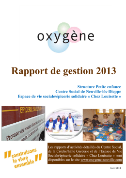 Rapport de gestion 2013