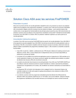 Solution Cisco ASA avec les services FirePOWER